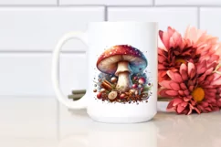 Detailed Mushroom Watercolor Splash PNG Product Image 2