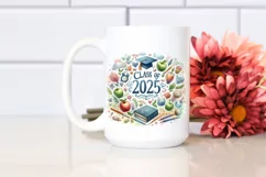 Class of 2025 Watercolor Text | Clipart Product Image 2