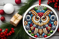Round Christmas Ornament Sublimation|Clipart Product Image 1