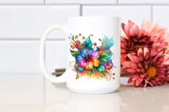 Watercolor Luxury Flower Love Splash Clipart Product Image 2