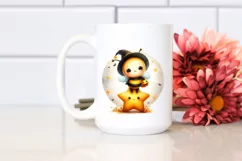 Digital Painting Bear on a Star PNG Product Image 2