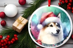 Dog Round Ornament Sublimation PNG Product Image 2