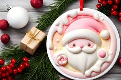 Round Christmas Ornament Sublimation|Clipart Product Image 2