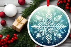 Round Christmas Ornament Sublimation|Clipart Product Image 2