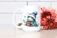 Cute Baby Frog with Christmas Tree, Winter PNG Product Image 2
