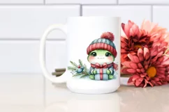 Cute Baby Frog Holding Present, Transparent PNG Product Image 2