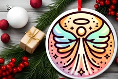 Round Christmas Ornament Sublimation|Clipart Product Image 2