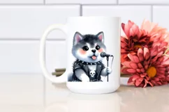 Sublimation Akita Punk Singer Clipart Product Image 2