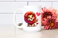 Funny Cute Lion Smiling Love Sign Product Image 2