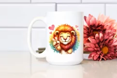 Funny Love Sign Lion | Sublimation Clipart Product Image 2