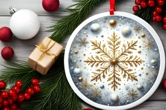 Round Christmas Ornament Sublimation|Clipart Product Image 2
