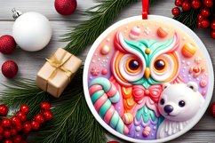 Round Christmas Ornament Sublimation|Clipart Product Image 1