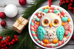 Round Christmas Ornament Sublimation|Clipart Product Image 2