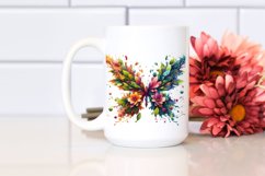 Vibrant Butterfly with Flowers PNG Product Image 2