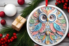 Round Christmas Ornament Sublimation|Clipart Product Image 2
