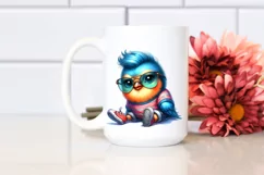 Cute Baby Bird Sitting PNG Product Image 2