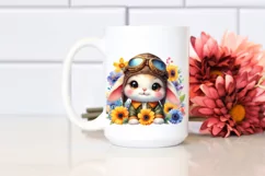 Colorful Small Baby Bunny Aviator Suit | Clipart Product Image 2