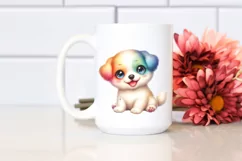 Colorful Baby Puppy with Star | Clipart Product Image 2
