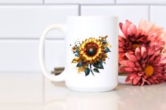 Glossy Sunflower Watercolor Splash | Sublimation | Clipart Product Image 2