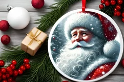 Round Christmas Ornament Sublimation|Clipart Product Image 1