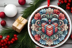 Round Christmas Ornament Sublimation|Clipart Product Image 1