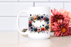Colorful Horizontal Frame Black Roses | Clipart Product Image 2