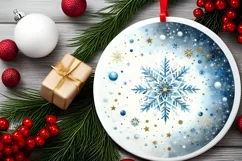 Round Christmas Ornament Sublimation|Clipart Product Image 2
