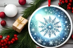 Round Christmas Ornament Sublimation|Clipart Product Image 2