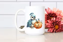 Baby Peacock with Pumpkin, PNG Product Image 2