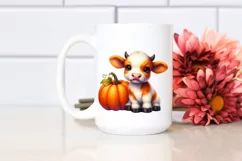 Cute Baby Cow Watercolor Drawing | Sublimation Clipart Product Image 2