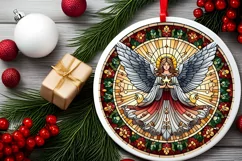 Round Christmas Ornament Sublimation|Clipart Product Image 2