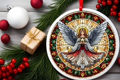 Round Christmass Ornament PNG Product Image 2