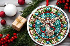 Round Christmass Ornament PNG Product Image 2