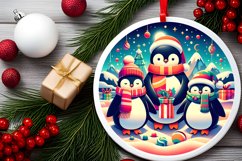 Round Christmas Ornament Sublimation|Clipart Product Image 2