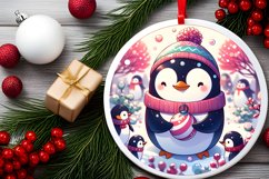 Round Christmas Ornament Sublimation|Clipart Product Image 2