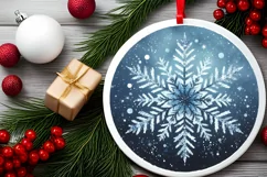 Round Christmas Ornament Sublimation|Clipart Product Image 2