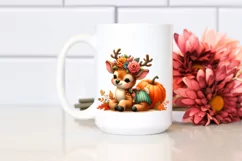 Cute Baby Elk Watercolor Drawing | Sublimation Clipart Product Image 2