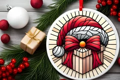 Round Christmas Ornament Sublimation|Clipart Product Image 2