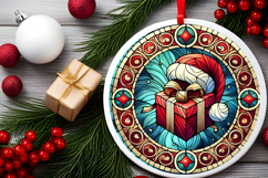 Round Christmass Ornament PNG Product Image 2