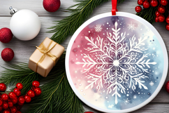 Round Christmass Ornament PNG Product Image 2