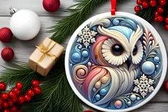 Round Christmas Ornament Sublimation|Clipart Product Image 2