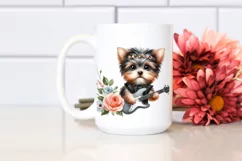 Sublimation Baby Yorkipoo Rock Star Clipart Product Image 2