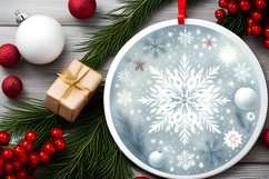 Round Christmas Ornament Sublimation|Clipart Product Image 2