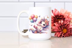 Baby Unicorn Tumbling Clipart Product Image 2
