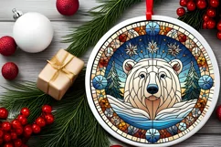Round Christmas Ornament Sublimation|Clipart Product Image 2