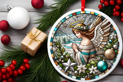 Round Christmass Ornament PNG Product Image 2