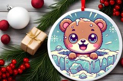 Round Christmas Ornament Sublimation|Clipart Product Image 2