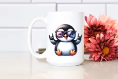 Funny Cute Penguin Smiling with Sunglasses Clipart Product Image 2