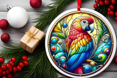 Round Christmass Ornament PNG Product Image 2