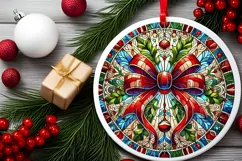 Round Christmas Ornament Sublimation|Clipart Product Image 1